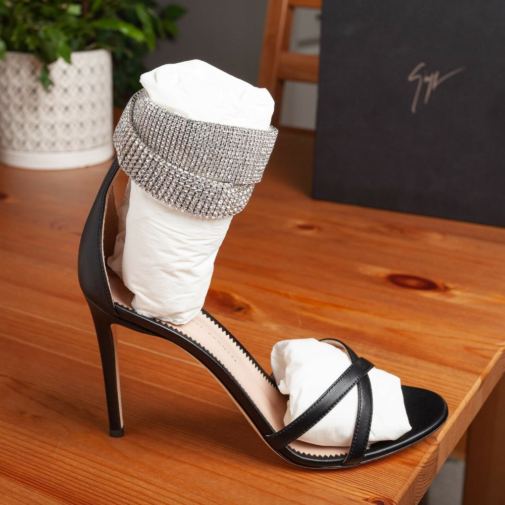 Giuseppe Zanotti E900149 Swarovski Heeled Sandals - Size 9.5 M (39.5 EU) - Picture 2 of 11
